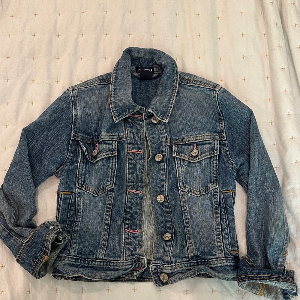 GAP Kids Stretch Denim Jacket in Medium Blue